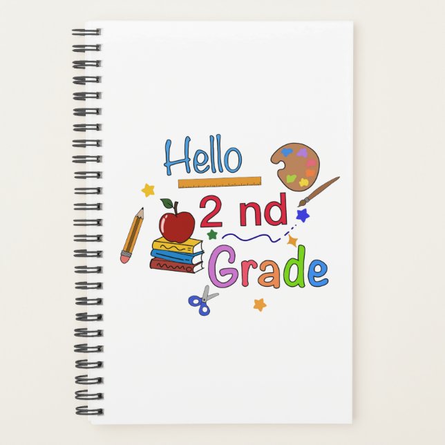 Hello Second Grade - Cute Back to School Design fo Planner (Front)