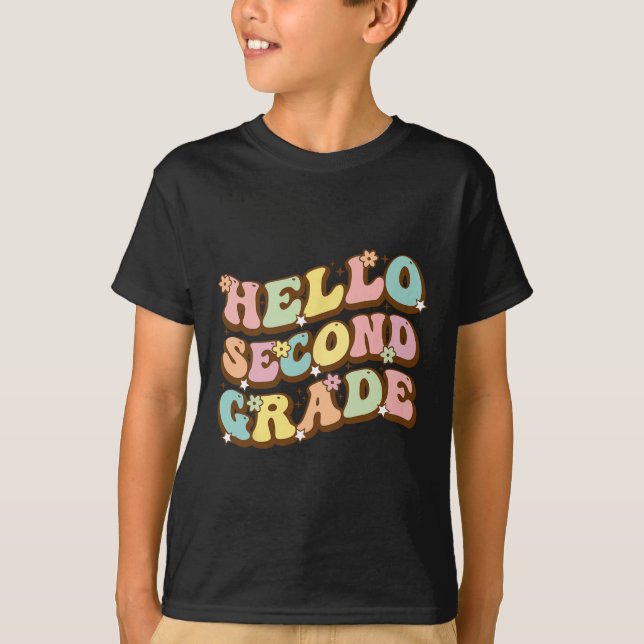 Hello Second Grade For Teachers Students  T-Shirt (Front)