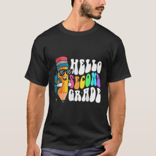 Hello Second Grade Fun Pencil Back To School Team T-Shirt