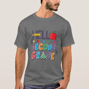 Hello Second Grade Funny Back To School Teacher St T-Shirt