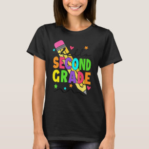 Hello Second Grade Pencil Student Teacher 2nd Grad T-Shirt