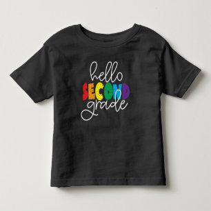 Hello Second Grade School Teacher First Day T-Shir Toddler T-Shirt