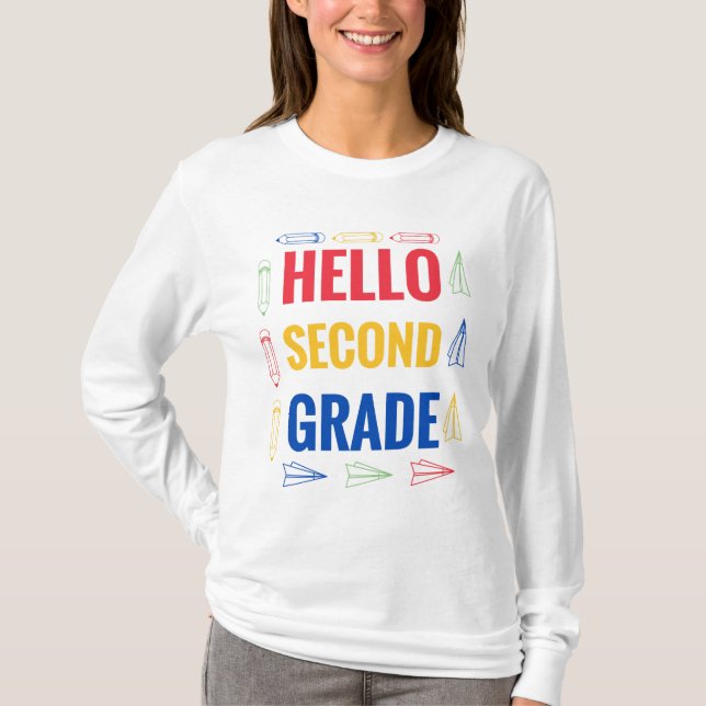 Hello Second Grade T-Shirt (Front)