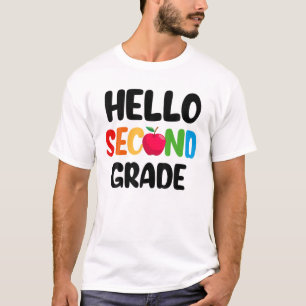 Hello Second Grade Teacher Back To School Design T-Shirt