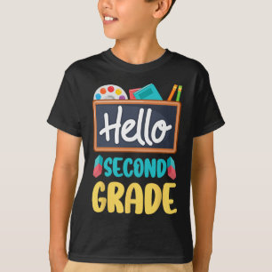 Hello Second Grade Teacher Students 2nd Grade Back T-Shirt