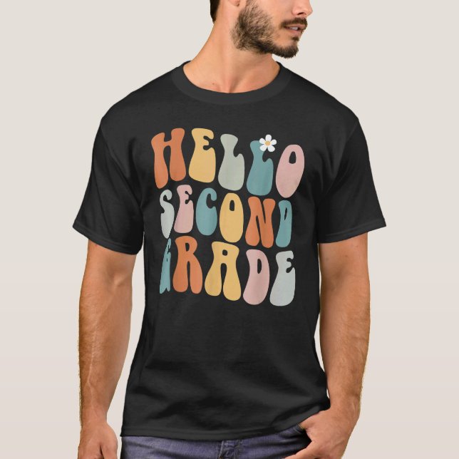 Hello Second Grade Teacher Team Back To School Gro T-Shirt (Front)