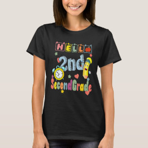 Hello Second Grade Teacher Team Back To School Gro T-Shirt