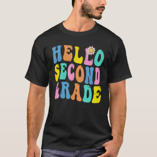 Hello Second Grade Teacher Team Back To School Gro T-Shirt
