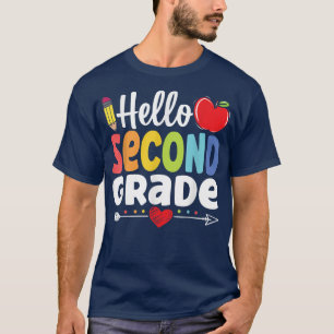 Hello Second Grade Team 2nd Grade Back To School F T-Shirt