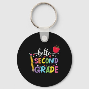 Hello second Grade Team 2nd Grade Back to School T Key Ring