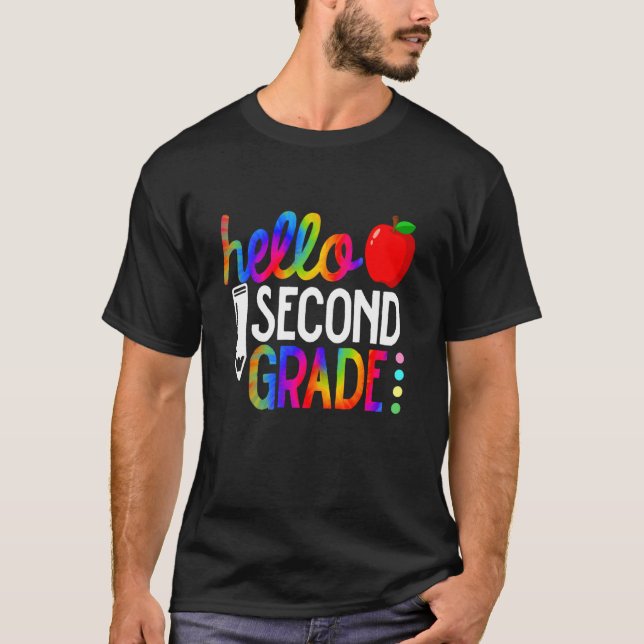 Hello Second Grade Team 2nd Grade Back to School T T-Shirt (Front)
