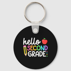 Hello Second Grade Team 2nd Grade Byck To School T Key Ring