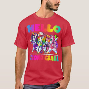 Hello Second Grade Unicorn Back To School Girls T-Shirt