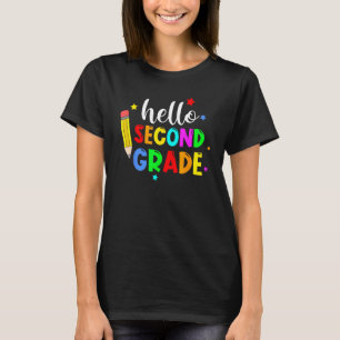 Hello Second Grade Welcome Back to School Teacher  T-Shirt