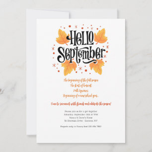 Hello September Invitation