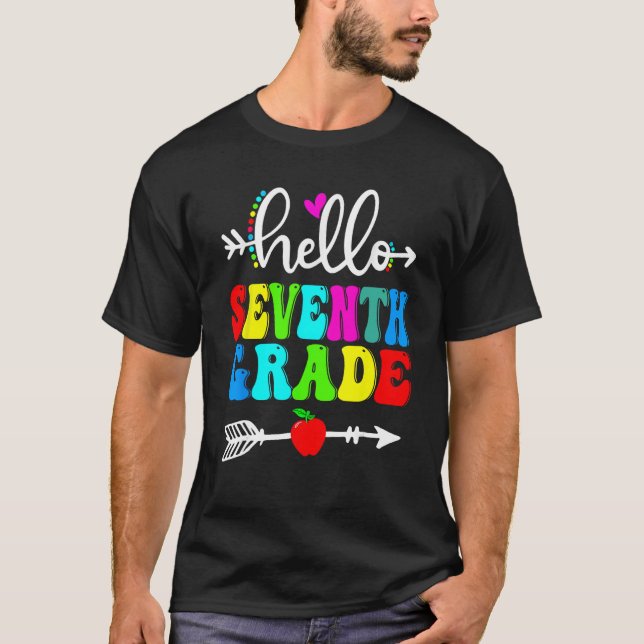 Hello Seventh Grade Team 7th Grade Back To School  T-Shirt (Front)