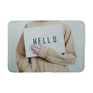 "Hello" Sign Bath Mat – Warm & Welcoming Design