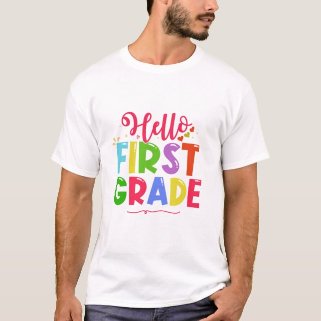 Hello Sixth Grade Back to School 6th Day of School T-Shirt (Front)