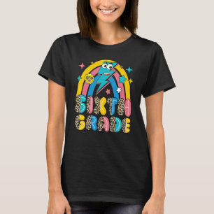 Hello Sixth Grade Happy First Day Of School Rainbo T-Shirt