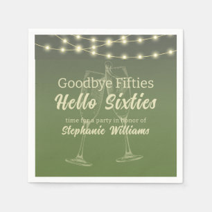 Hello Sixties Summer Backyard 60th Birthday Party Napkin