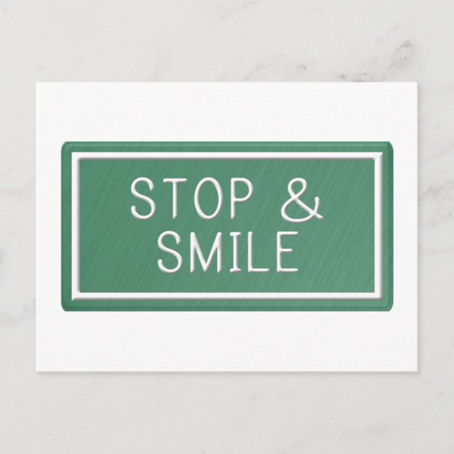 Hello Smiles Motivational Quote Blank Postcard (Front)