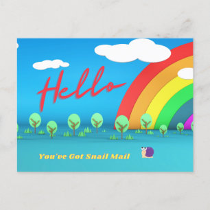 Hello Snail Mail Postcard