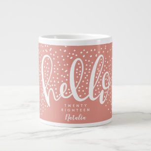Hello snow Christmas holiday Large Coffee Mug