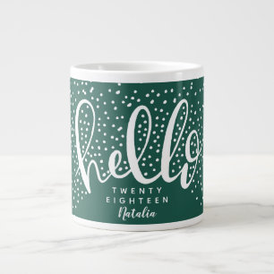 Hello snow Christmas holiday Large Coffee Mug