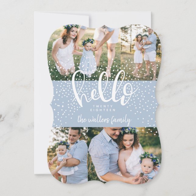 HELLO SNOW NEW YEAR CARD (Front)