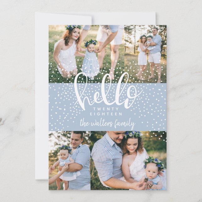 HELLO SNOW NEW YEAR CARD (Front)
