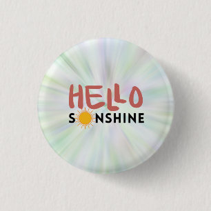 Hello Sonshine, Sun Rays, Summer vibes 3 Cm Round Badge