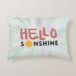 Hello Sonshine, Sun Rays, Summer vibes Decorative Cushion