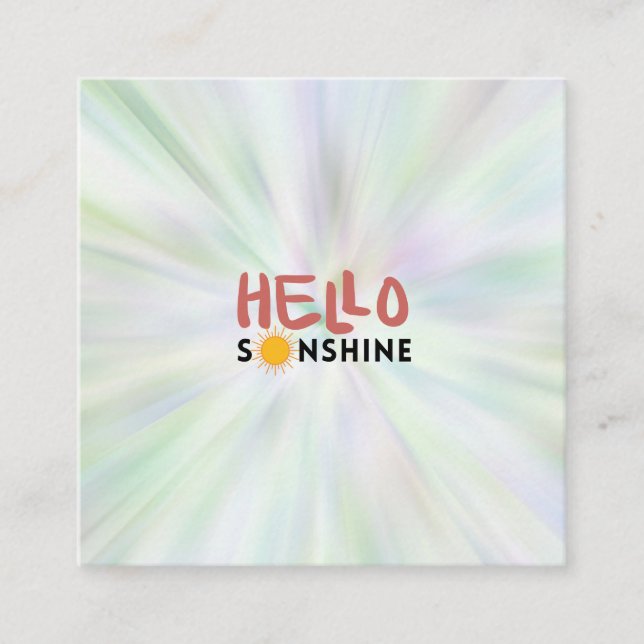 Hello Sonshine, Sun Rays, Summer vibes Loyalty Card (Front)