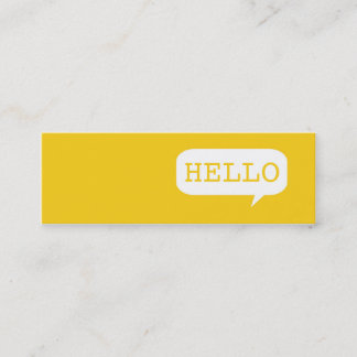 "Hello" Speech Bubble Calling Card