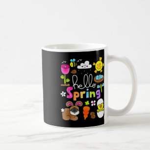 Hello Spring And Easter Bunny Rabbit Kids Girls He Coffee Mug