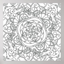 Hello Spring: Beautiful Colouring Page for Adults