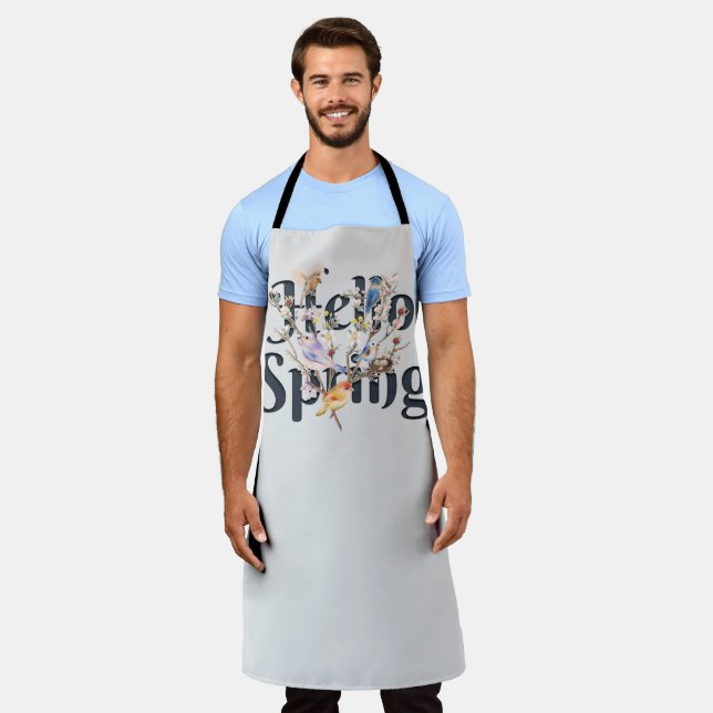 Hello Spring Birds Apron (Worn)