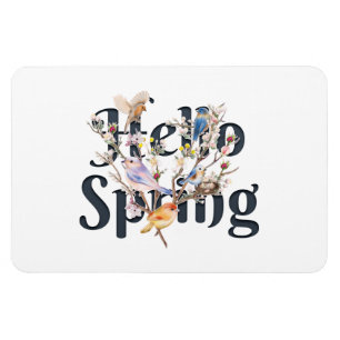 Hello Spring Birds Magnet