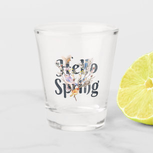 Hello Spring Birds Shot Glass