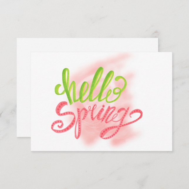 Hello Spring Birthday Party Invitation (Front/Back)