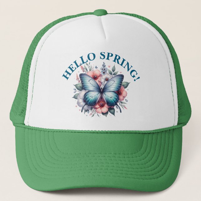 Hello Spring Butterfly-96282 Trucker Hat (Front)