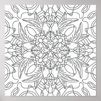 Hello Spring: Floral Abstract Colouring Page