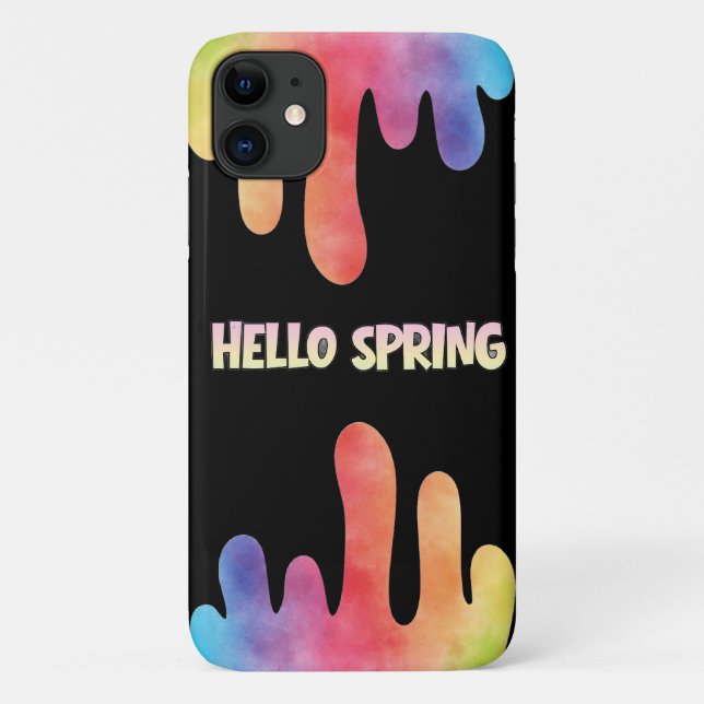 Hello Spring  | Floral Decorative Cover (Back)