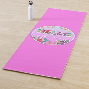 Hello Spring Flowers Yoga Mat