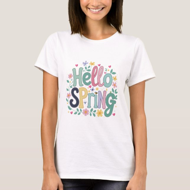 Hello Spring for women's T-Shirt (Front)
