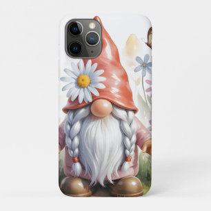 Hello Spring Garden Gnome: Cute Gnome with Braids iPhone 11 Pro Case