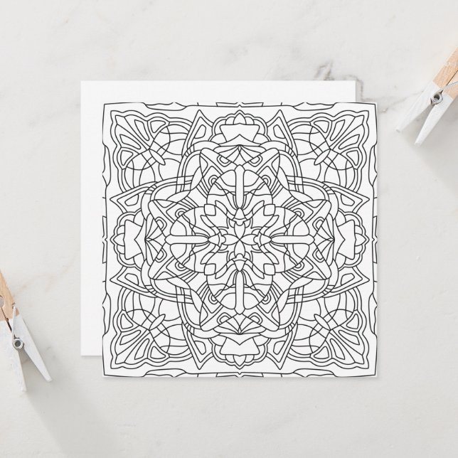Hello Spring: Geometric Mandala (Front/Back In Situ)