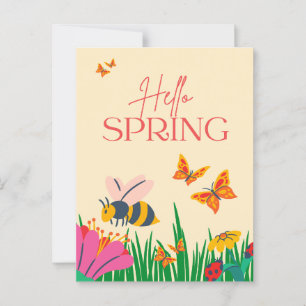 Hello spring postcard