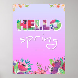 Hello Spring Poster