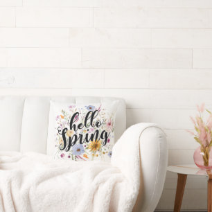 Hello Spring Quote Cushion